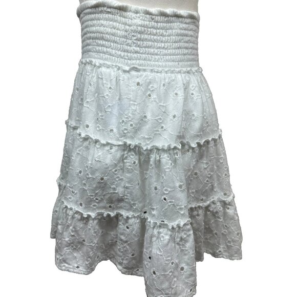 American Eagle - AE High-Waisted Tiered Mini Skirt - White - Small - Worn 1 Time - Picture 9 of 11